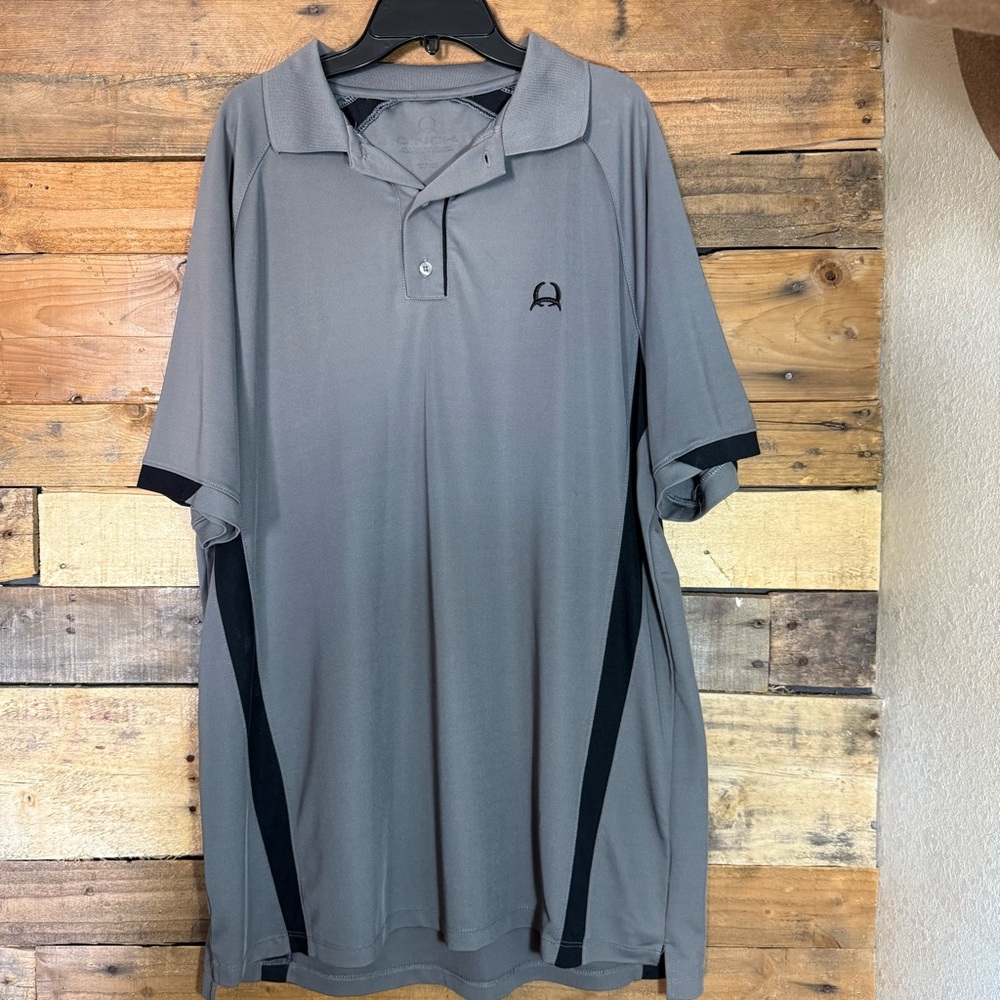 Cinch Mens Polo Grey and Black size‎ XL